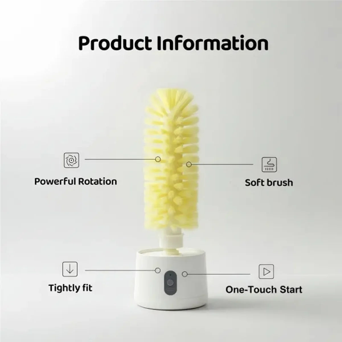Rechargeable Electric Cup Scrubber 360° Rotating Glass Cleaner Brush Efficient Kitchen Sink Cleaning Tool for Mugs Baby Bottles Zpaxo