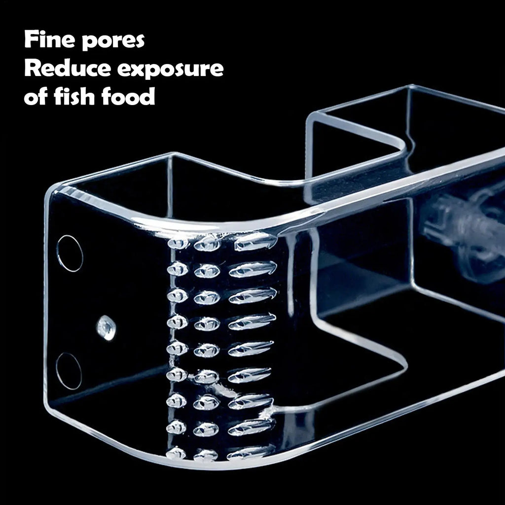 Aquarium Fish Feeder Feeding Ring Transparent Food Holder Scatter