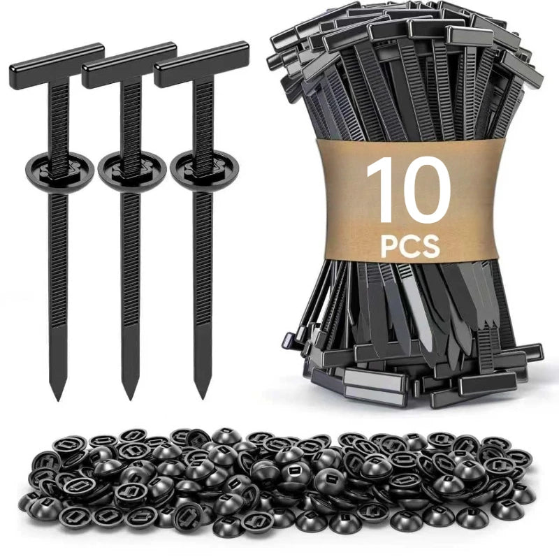 Self-Locking Cable Ties, Nylon Wire Management Clamps with Nails for Automotive Repair, Home DIY Tools Zpaxo 10PCS