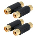 Dual 2 Head RCA Female Coupler Audio Adapter Connector Phono Video