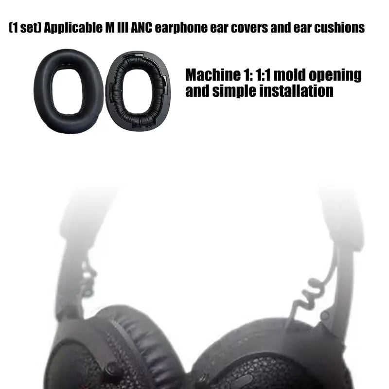 652F Replacement Protein Leather Earpads Ear Pad Monitor III Zpaxo