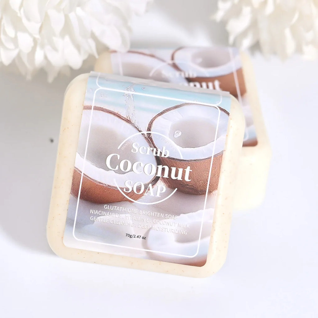 Coconut Glutathione Whitening Handmade Soap – Natural Plant Oil Whitening Bar Soap Zpaxo