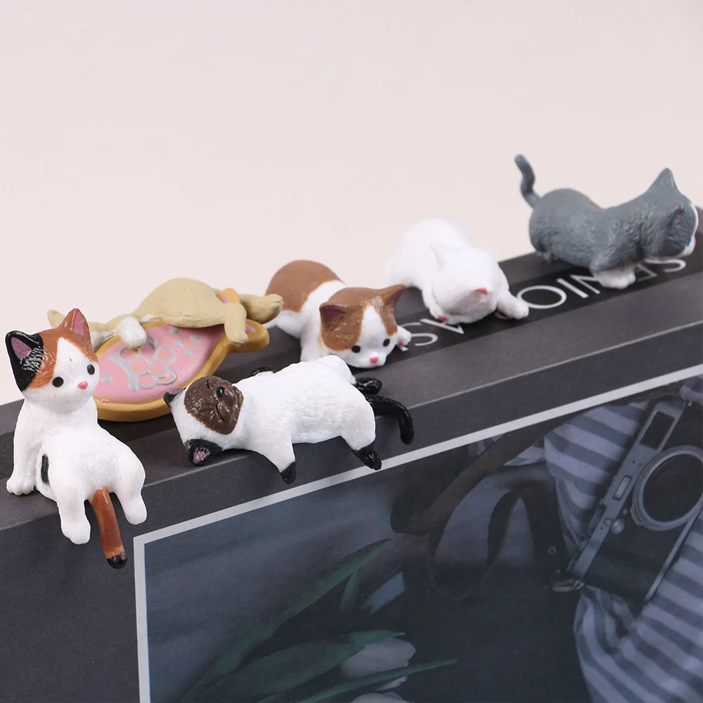 Cat Figurines Cartoon Animal Cat Miniature Ornaments Funny Micro Landscape Home Car Decoration Zpaxo