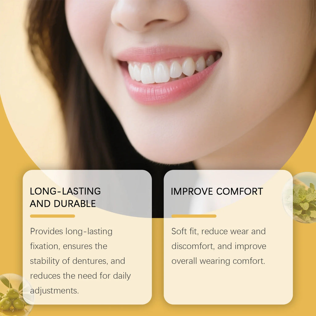 Denture Adhesive Cream • Strong Secure Hold • Natural All-Day Comfort • Beautiful Smile • Oral Care Enhancement Zpaxo