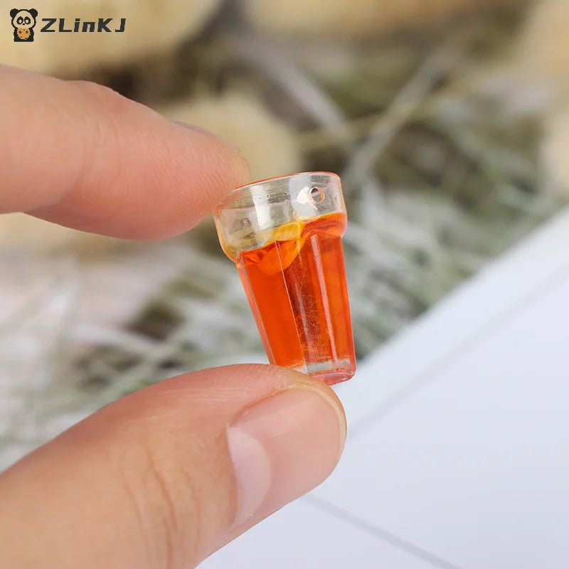 1 12 Dollhouse Miniature Food Lemon Tea Cups Doll House Drinks Model Zpaxo