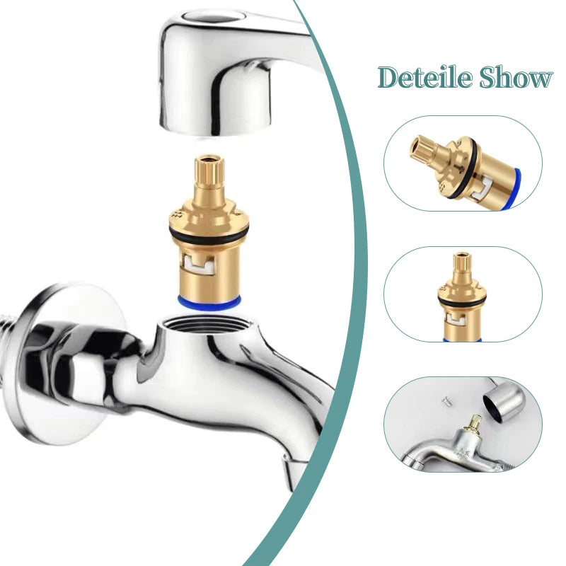Faucet Valves Replacement Universal Tap Valve Brass Cartridge Inner Zpaxo