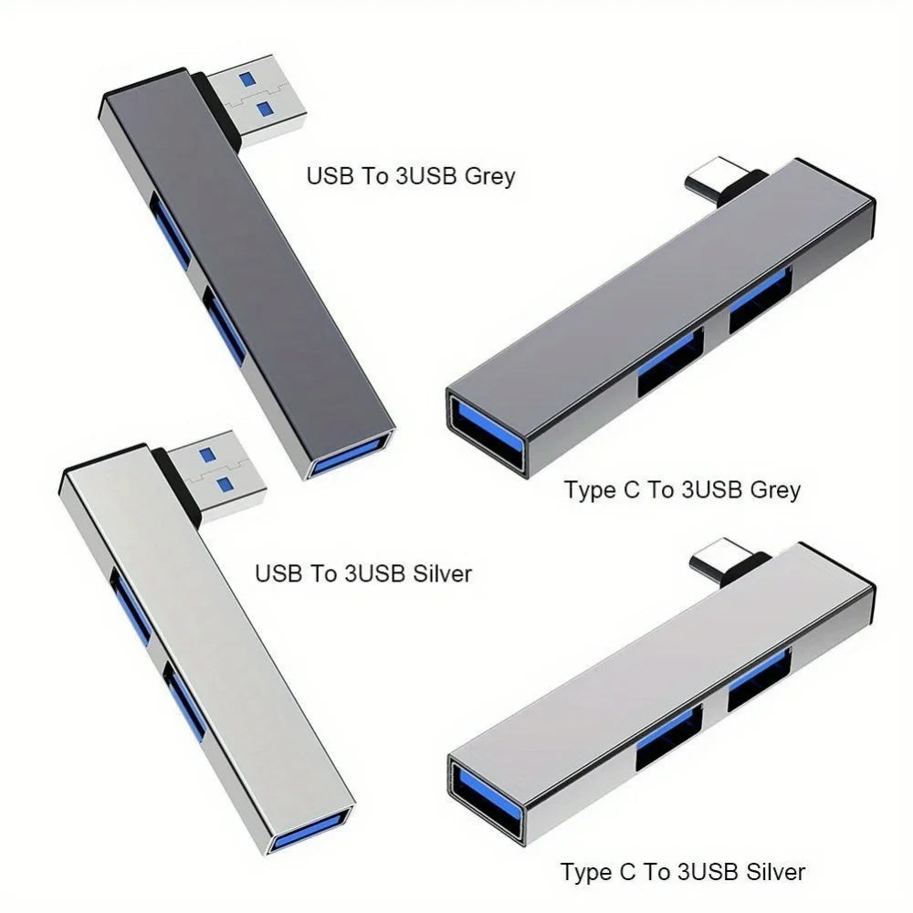 3-in-1 USB Type-C Hub OTG – USB 3.0/2.0 Portable Docking Station USB Hub Adapter Zpaxo
