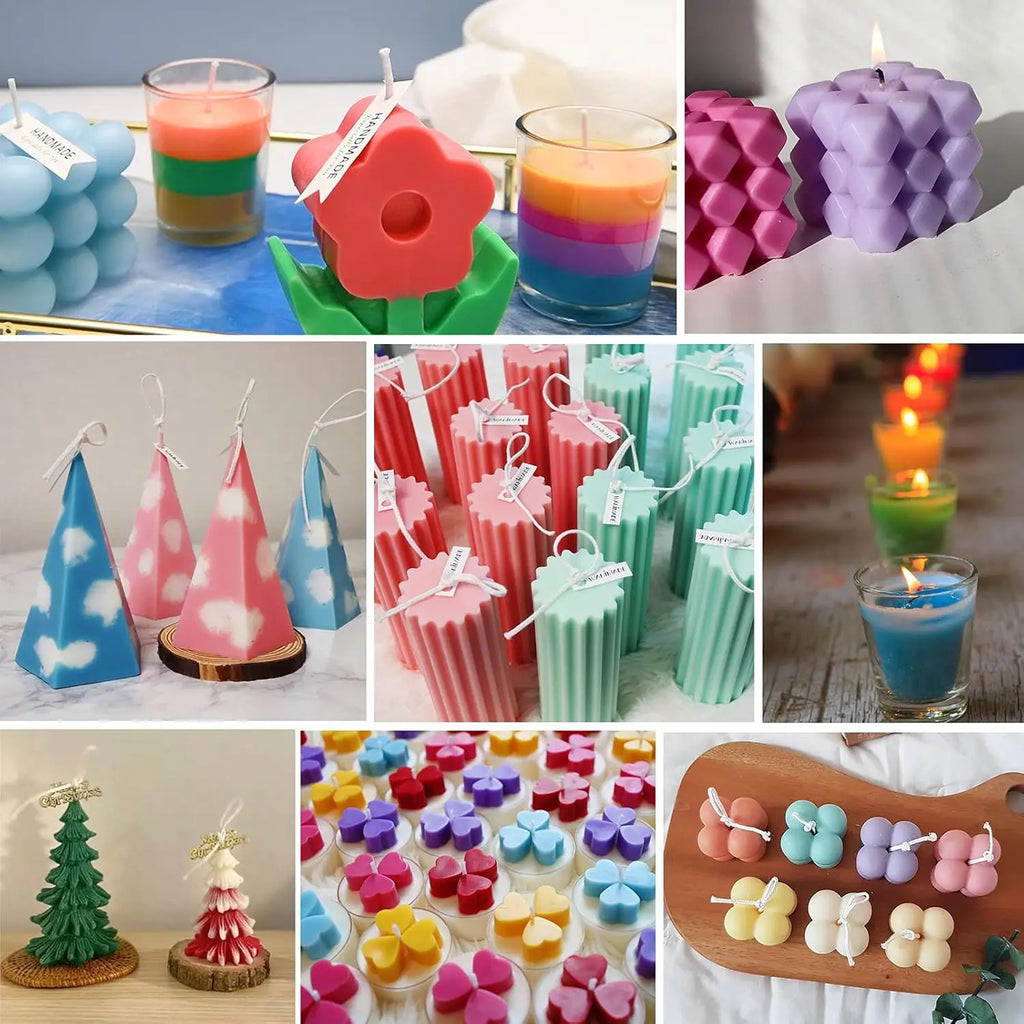 16 Candle Dye Colors, 15 Wicks & 5 Holders – DIY Candle Making Kit Candle Making Kit Zpaxo