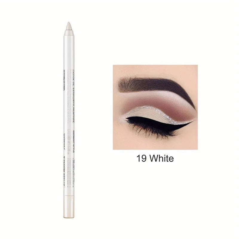 Waterproof Black Brown Eyeliner Gel Pencil Matte Smooth Eye Shadow Highlighter Pens Non-Smudge Easy Wear Eyeliner Pen Makeup Zpaxo 19