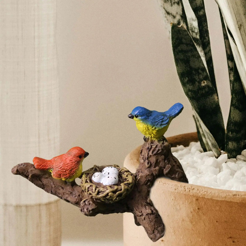 Resin Bird Statue with Branch – Garden & Home Figurine Bird Figurine Ornament Zpaxo Default Title