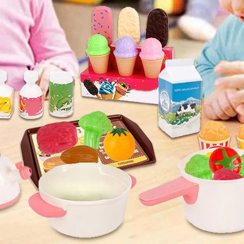 Play Kitchen Accessories Preschool Learning Activities Game Interactive Learning Play Kitchen Toys Pretend Food Set For Kids Zpaxo