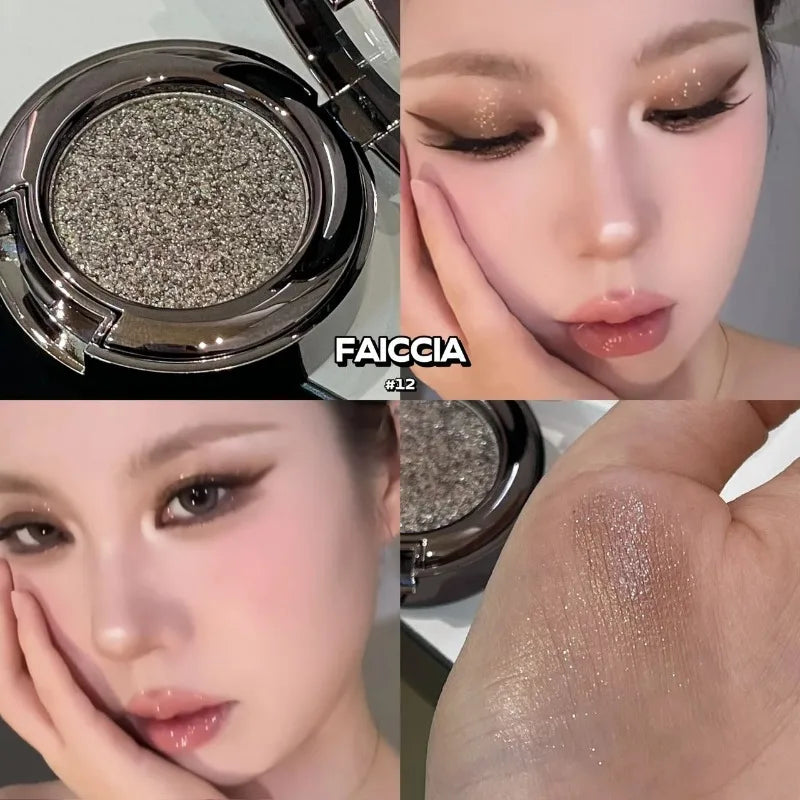 Metallic Glitter Eyeshadow Cream Chameleon Butterfly Green Shimmer Zpaxo 12
