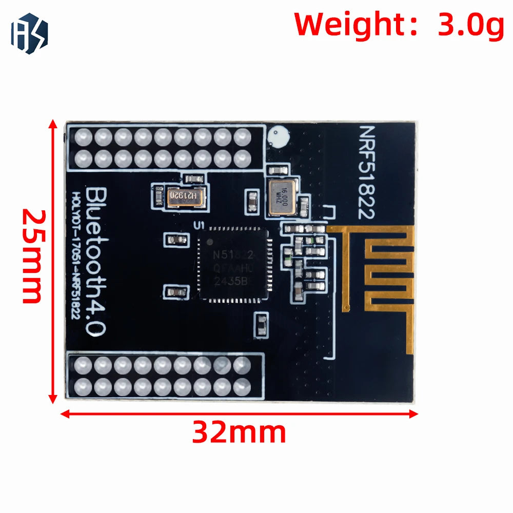 1PC NRF51822 2.4G Wireless Communication Module – Bluetooth/Zigbee/DMX512 Compatible for IoT & Wireless Applications Zpaxo
