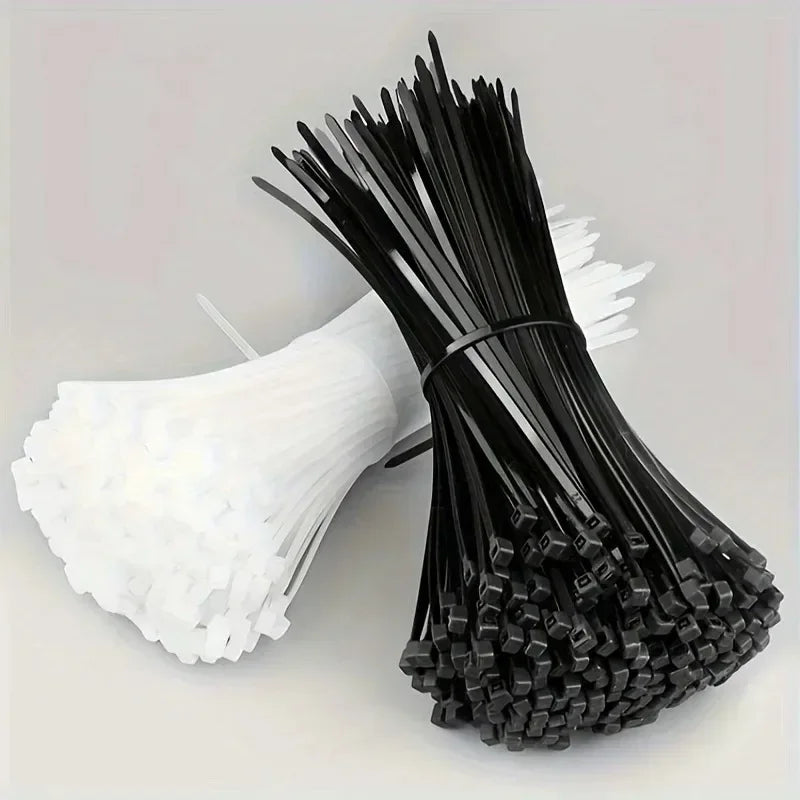 10-1000 pcs plastic clamping collar rilsan Cable ties clamp greenhouse plastic clamps self-tightening plastic necklace belts Zpaxo