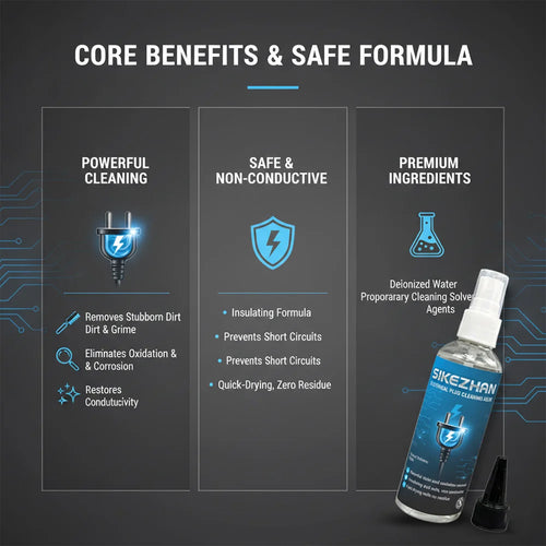105ml Electronic Plug Cleaner - Restores Conductivity. Non-Conductive Spray Removes Rust & Dirt. Quick Dry, Safe for Connectors. Zpaxo