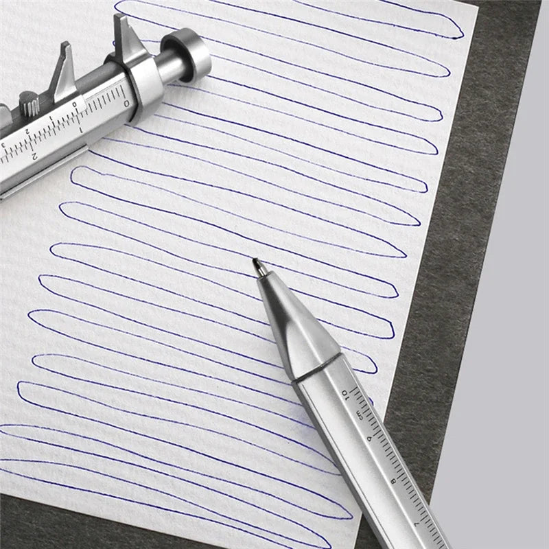 Multifunction Caliper Pen Ball-point Ballpoint Gel Ink Vernier Roller Zpaxo