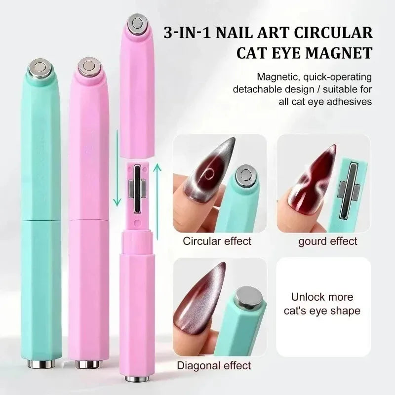3-in-1 Ring Shaped Cat Magnetic Stick Strong Magnet 3D Circular