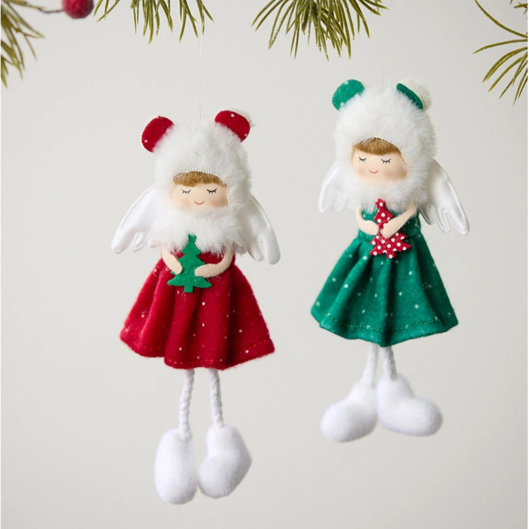 Plush Angel Girl Christmas Tree Ornament | Holiday Pendant