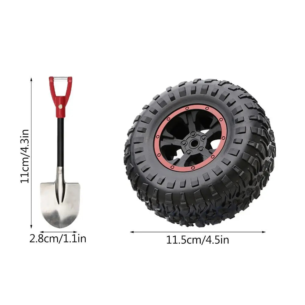 Tire Shape Auto Exterior 3D Sticker Mini Shovel Waterproof Car Tail Zpaxo