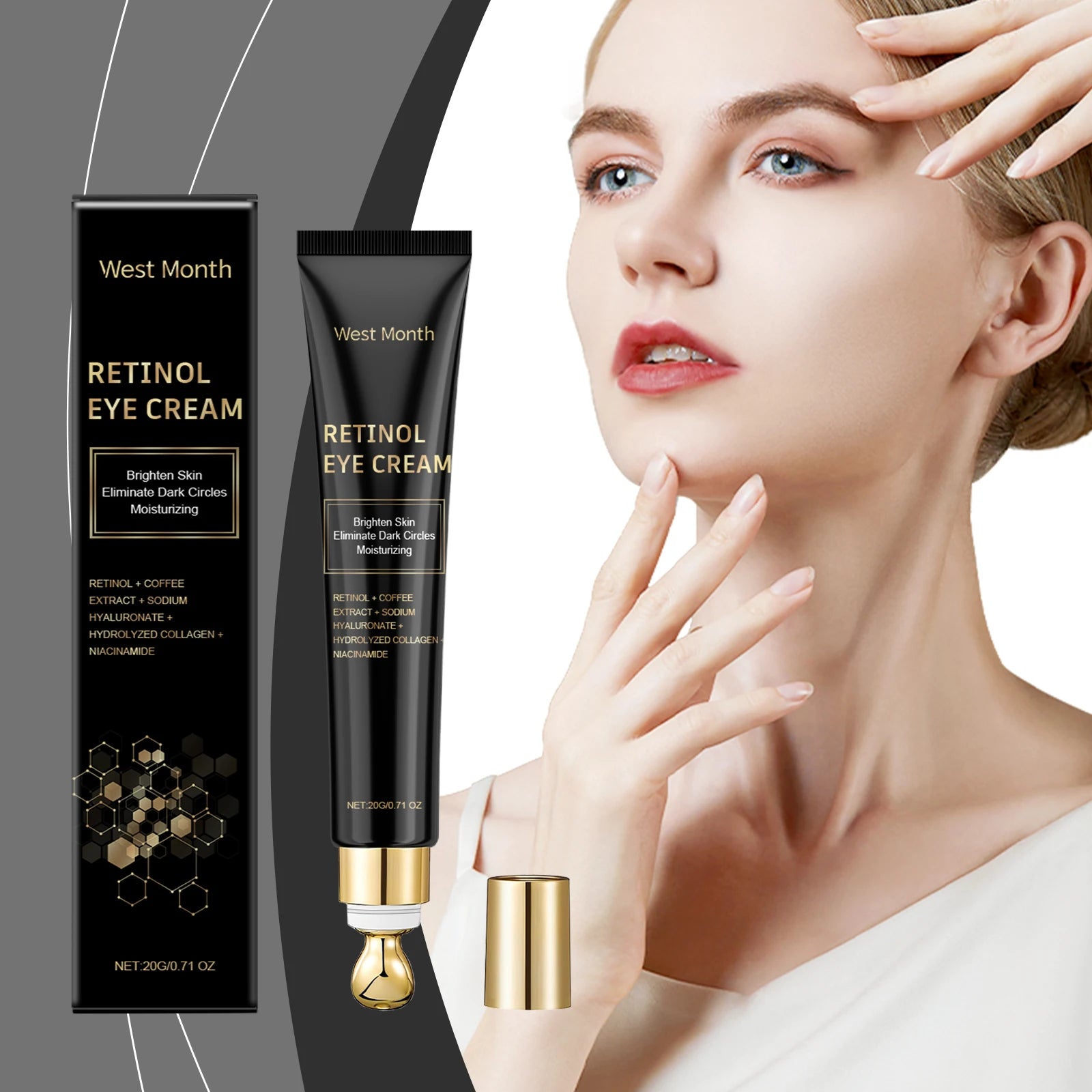 Hydrating Eye Cream Dark Circles Elimination Fine Lines Removal Wrinkles Reduction Lifting Anti Aging Brightening Eye Firm Cream Zpaxo