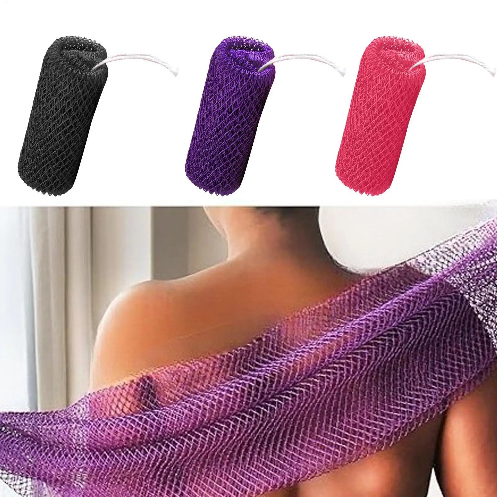 African Net Exfoliating Bath Sponge – Body Scrub & Deep Cleanse Exfoliating Bath Sponge Zpaxo