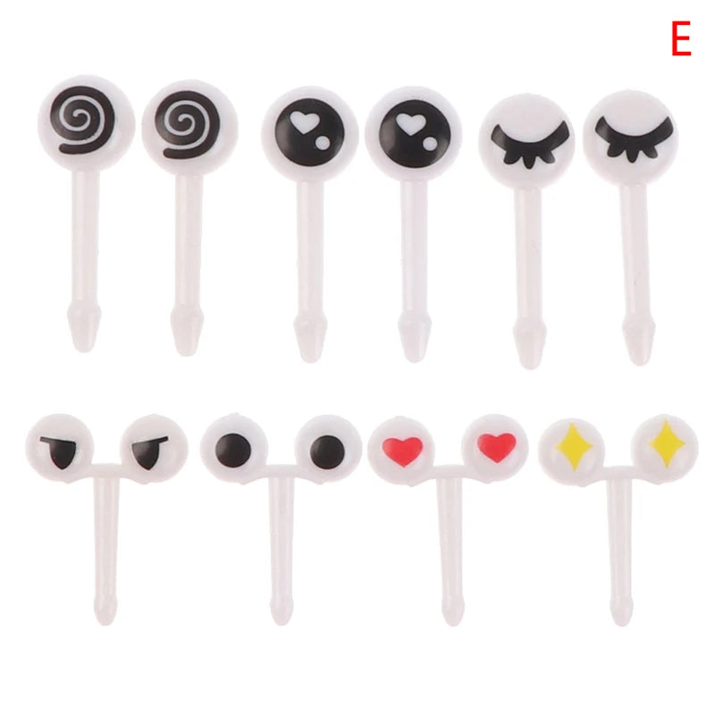 6 10 Mini Fruit Forks Children Kids Cute Snack Food Picks Toothpicks