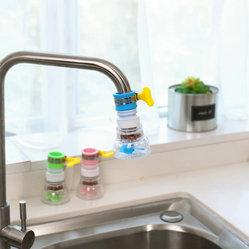 Faucet Filter Extender 360 Rotating Adjustable Faucet Spout Water Filter Water Saving Device for Home Kitchen Bathroom Zpaxo