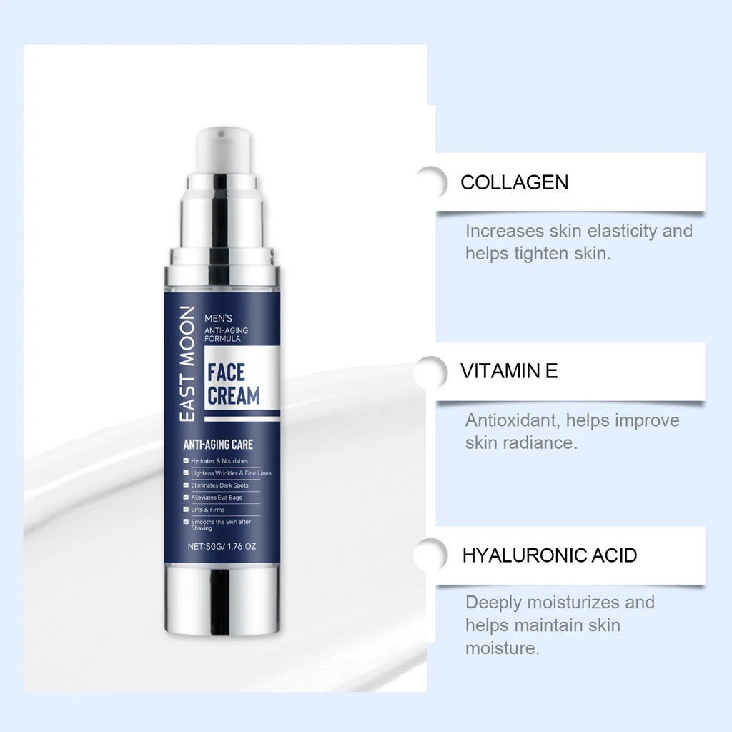 Man Facial Firming Cream Fade Fine Lines Improve Elasticity Moisturizing Dryness Anti W-rinkle For Glowing Skin Face Care Creams Zpaxo