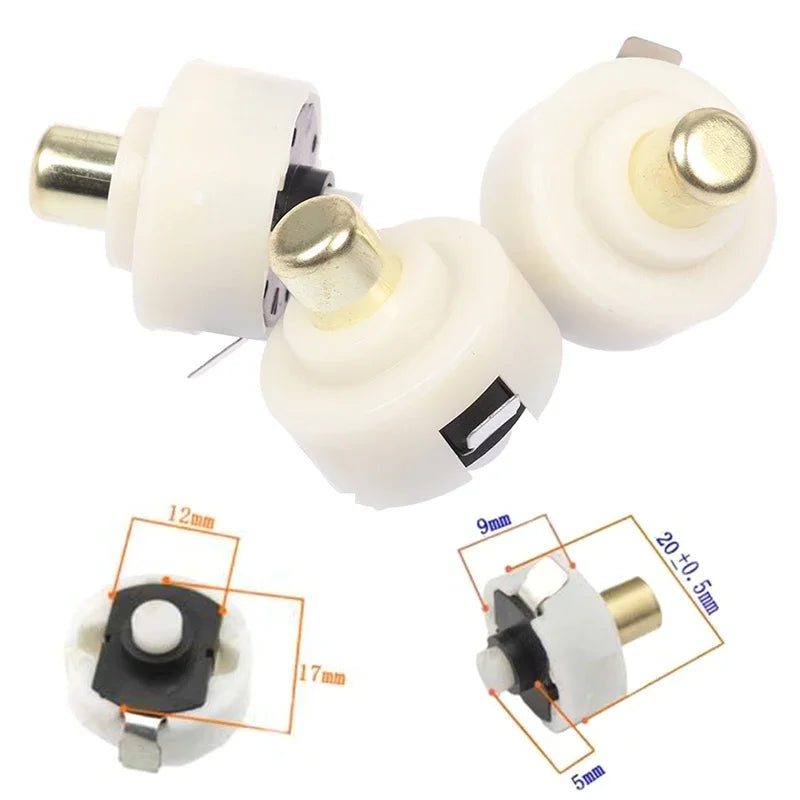 3Pcs/lot 17mm/20mm LED Flashlight Push Button Switch ON/ OFF Electric Torch Tail Switch For Q5 C8 High Quality Zpaxo