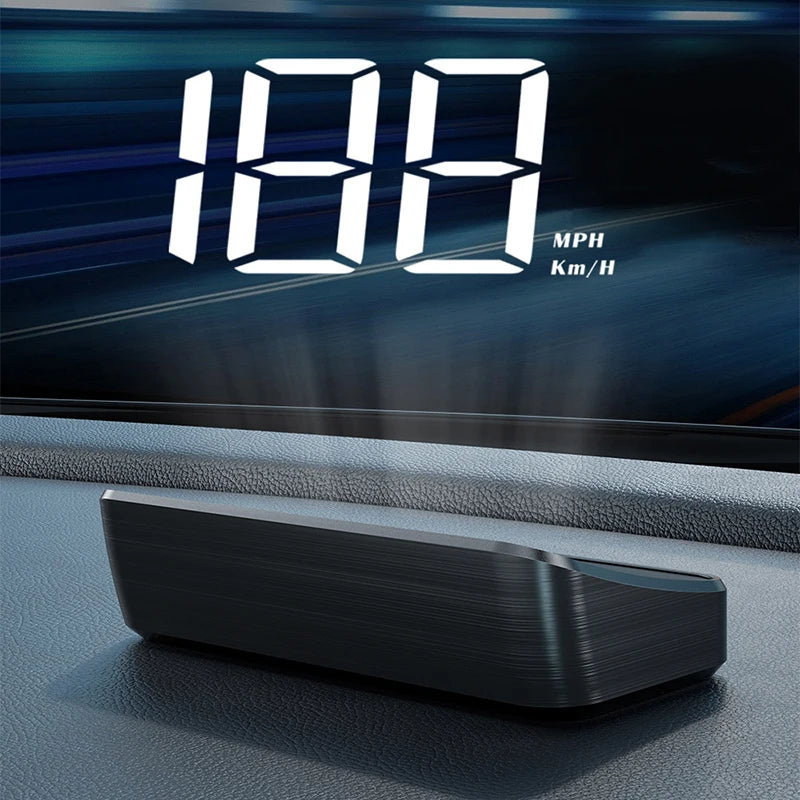 Car Speedometer HUD GPS Head Up Display Digital Speed Meter Windshield Projector For Vehicles Truck Auto Electronics Accessories Zpaxo White