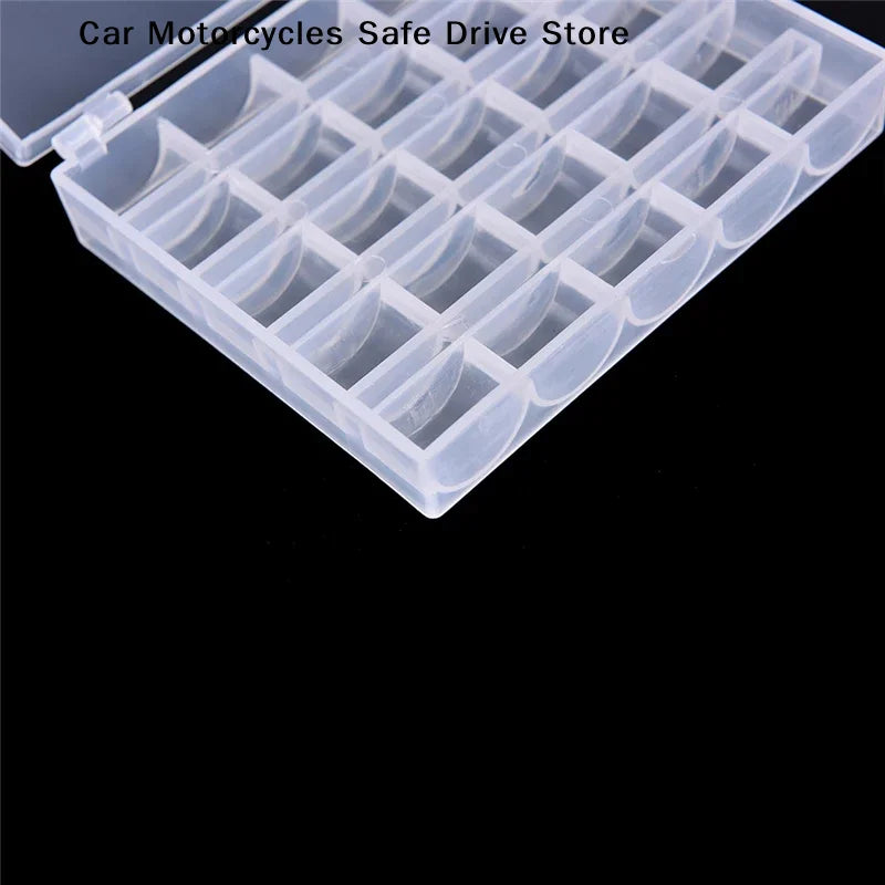 Sewing Bobbins Spools Clear Plastic Machine Storage Box Empty Spool