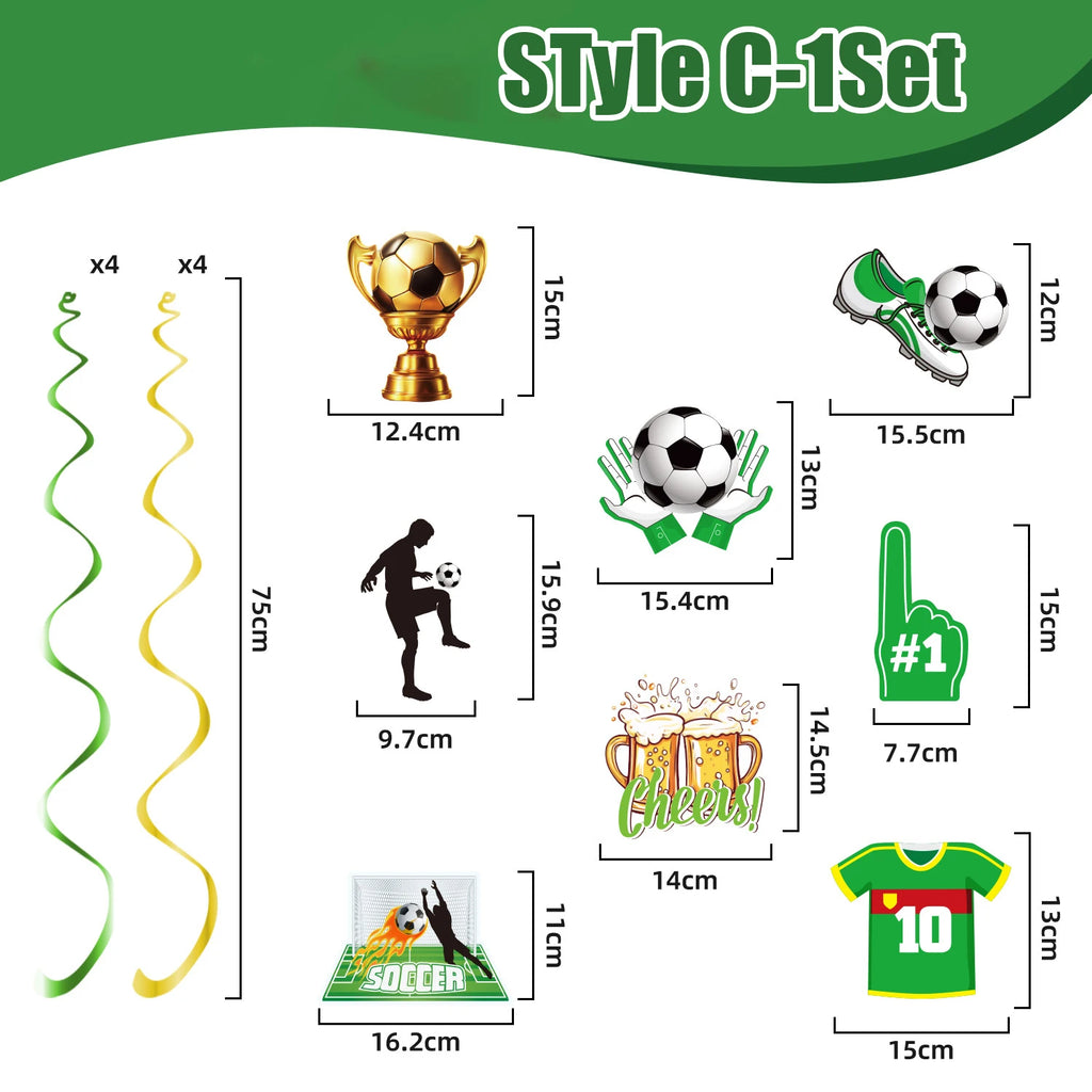 Soccer Match Banner Flag Party Decor Fan Cheering Game Day