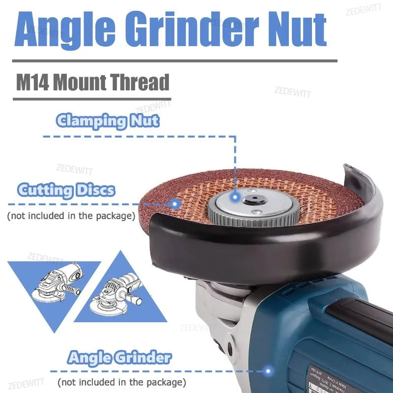 M14 Self-Locking Flange Nut & Locking Plate – Angle Grinder