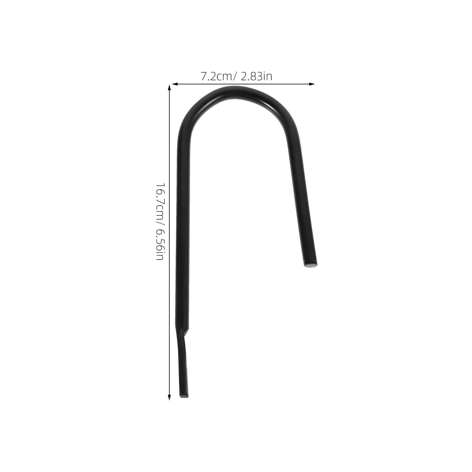 Black U-shaped Wall Hooks Curtains Drapes Shower Bathroom Decor