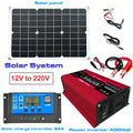 110V/220V 600W Solar Panel 30A Charge Controller 4000W Modified Sine Wave Inverter for Solar Panels Power Generation Zpaxo 12V to 220V 4000W