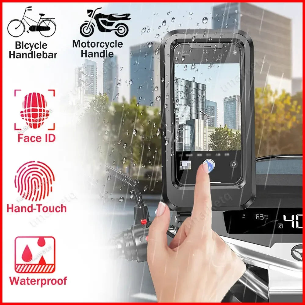 6 7-Inch 360-Degree Motorcycle Phone Mount Holder Smartphones