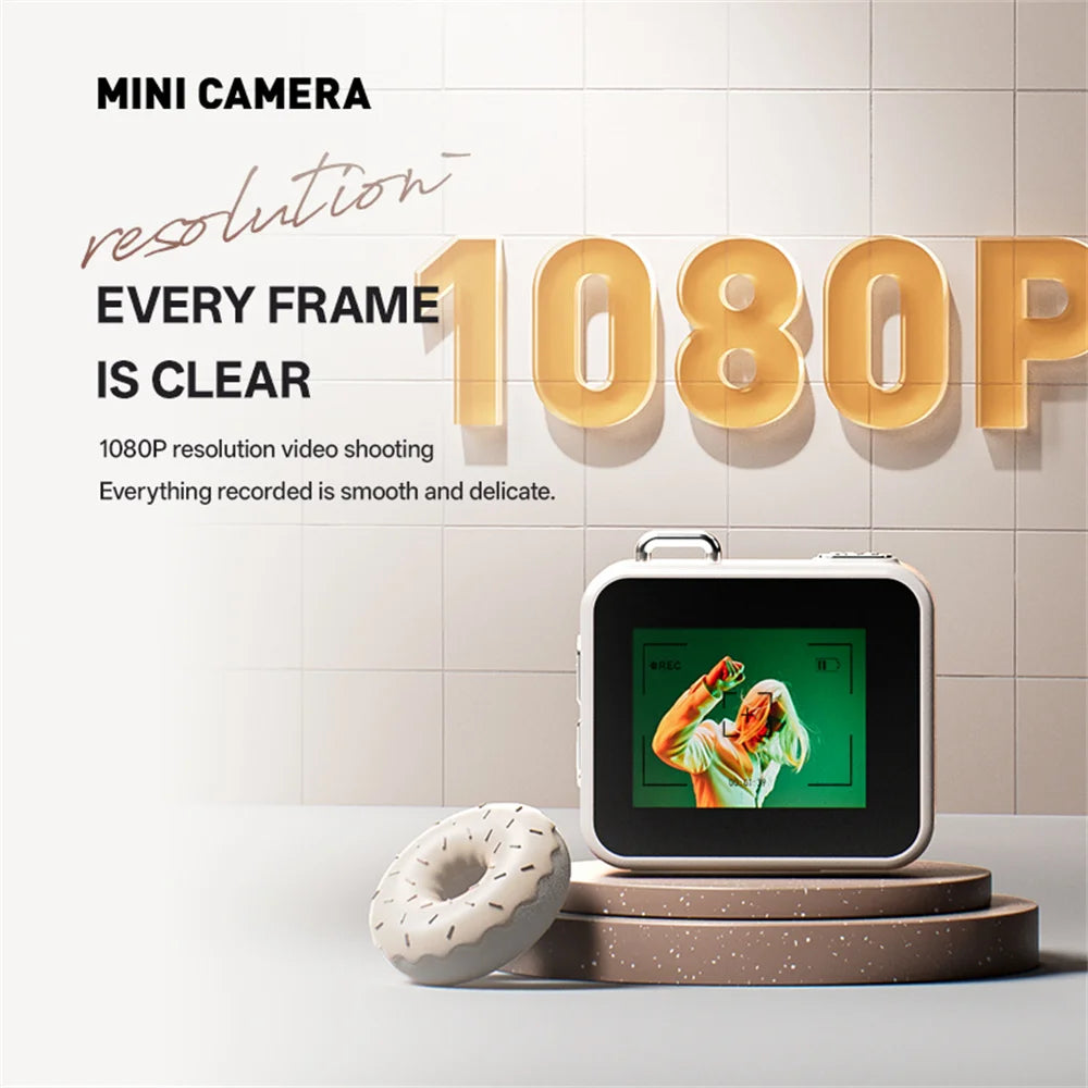 Y6000 Thumb Camera HD 1080P Retro Mini Camera Portable With Screen Flash Lamp Cam Outdoor Travel Photo Recorder CCD Digital Cam Zpaxo