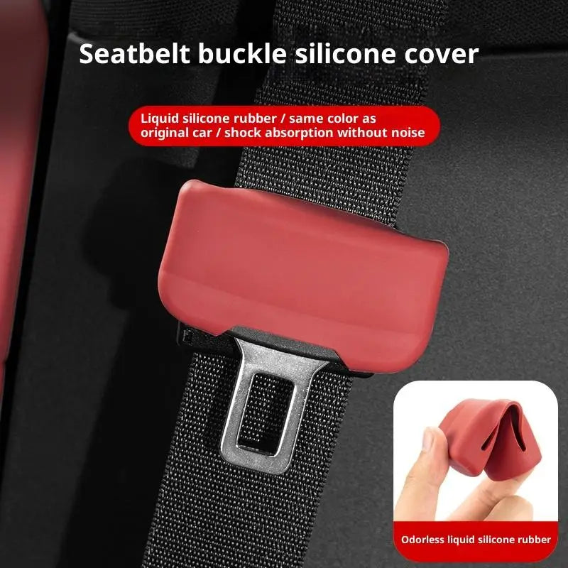 Silicone Car Seatbelt Buckle Cover – Anti-Scratch Guard 1/2 Pcs