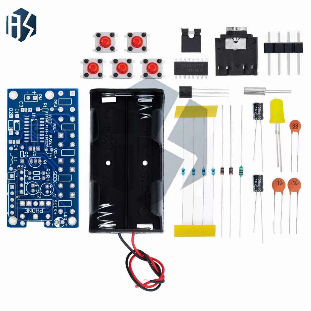 RDA5807 Stereo FM Radio Receiver Module 76-108MHz DC 1 8V-3 6V DIY PCB Zpaxo