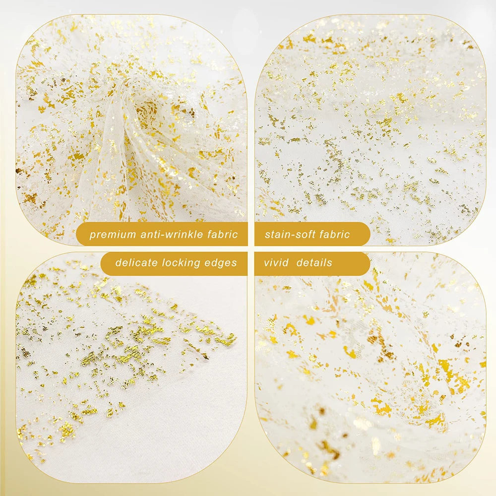 10 13FT Luxury Gold Foil Table Runner Glitter Metallic Party Decor
