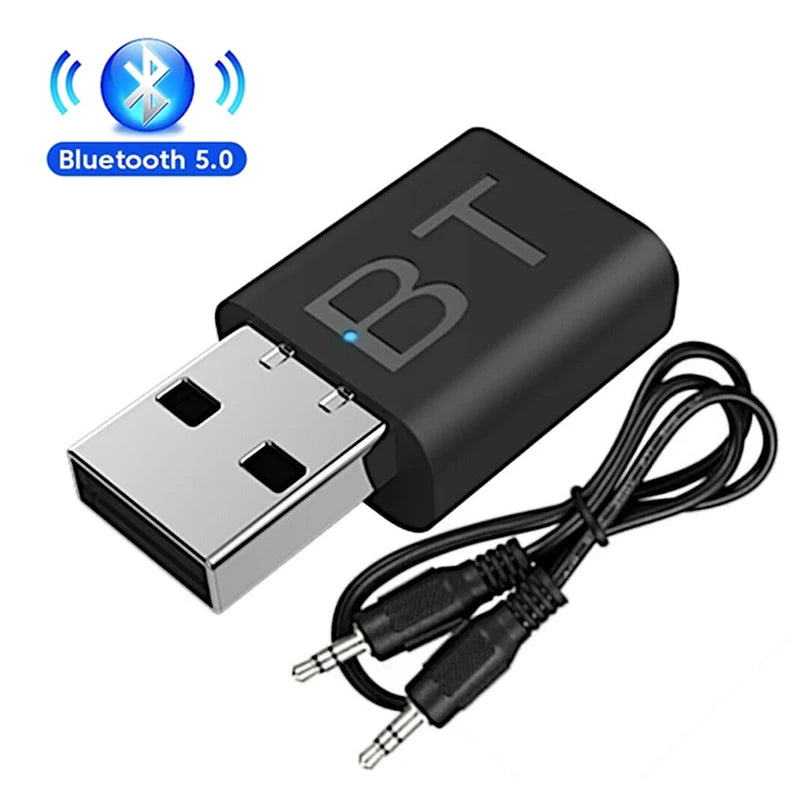 2-in-1 USB Bluetooth 5 0 Transmitter Receiver Stereo RCA AUX TV