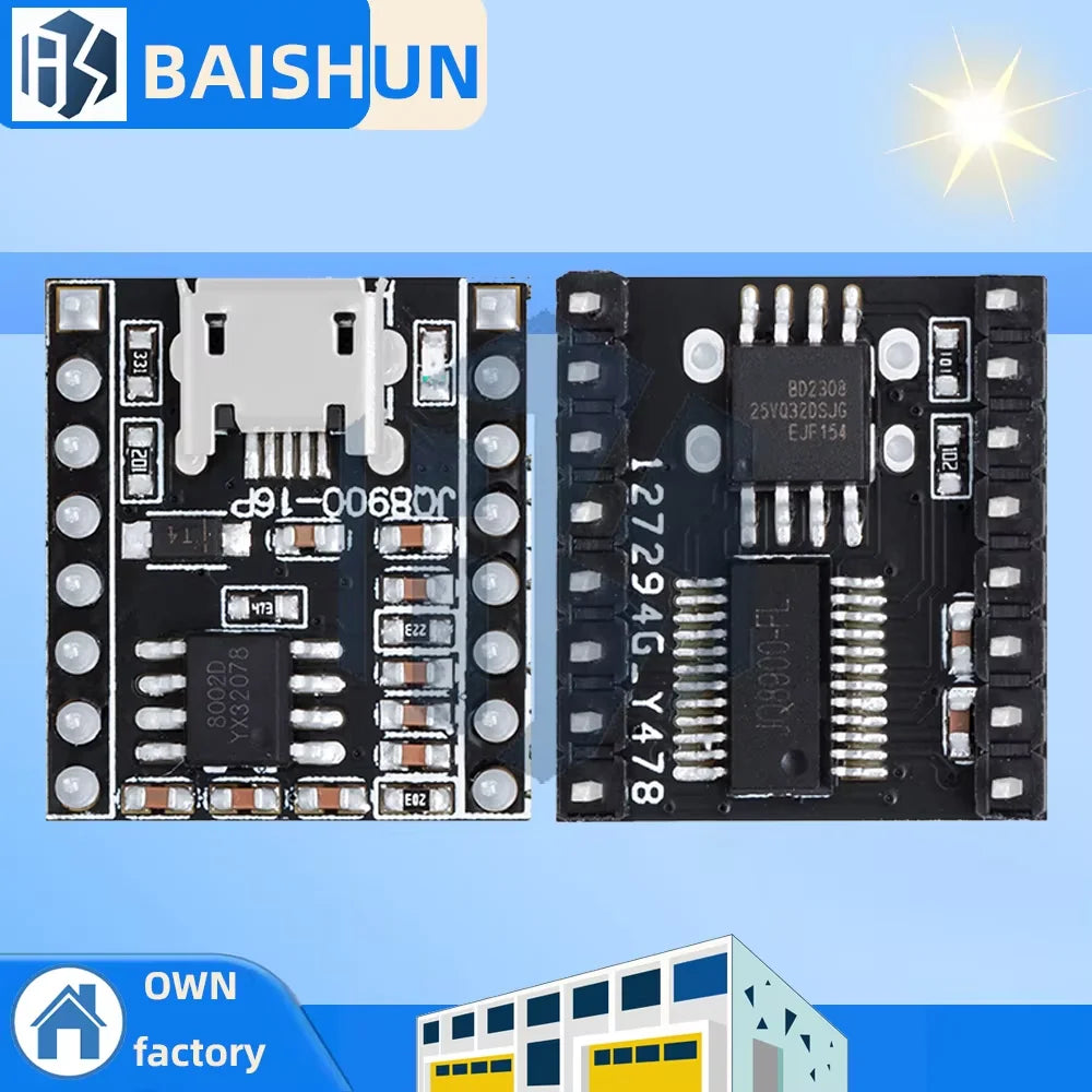 1 JQ8900-16P Voice Module Customized Music Intelligent Broadcast USB Zpaxo