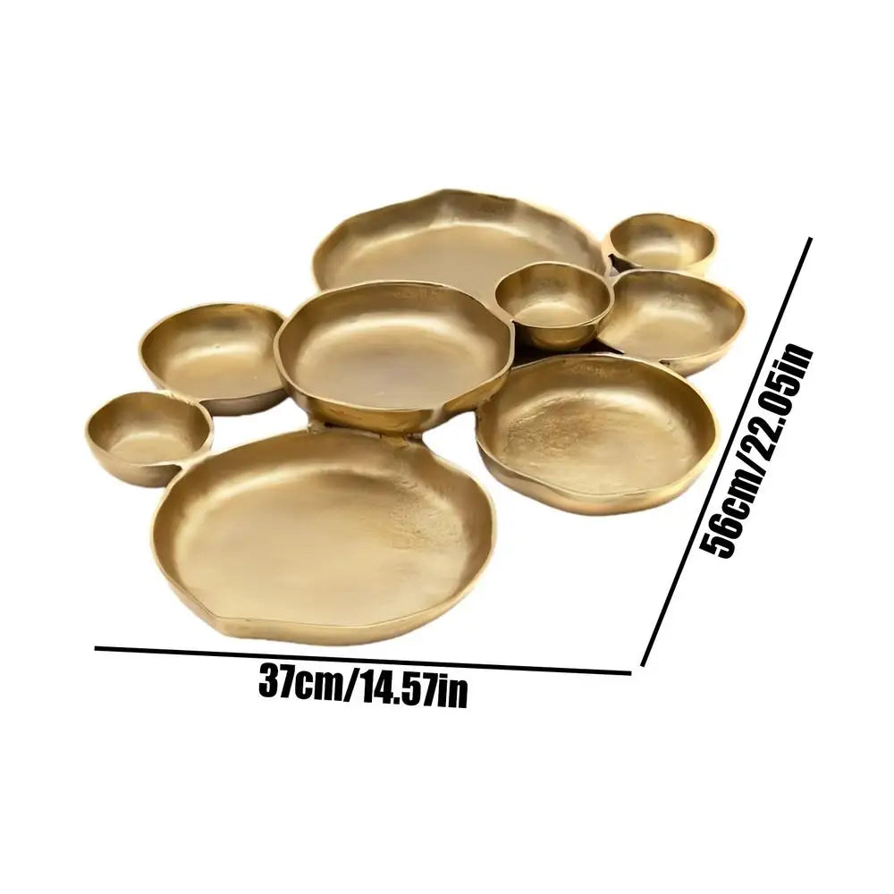 Serving Bowls Nine-grid Plate Home Decor Charcuterie Tray Snacks Nuts