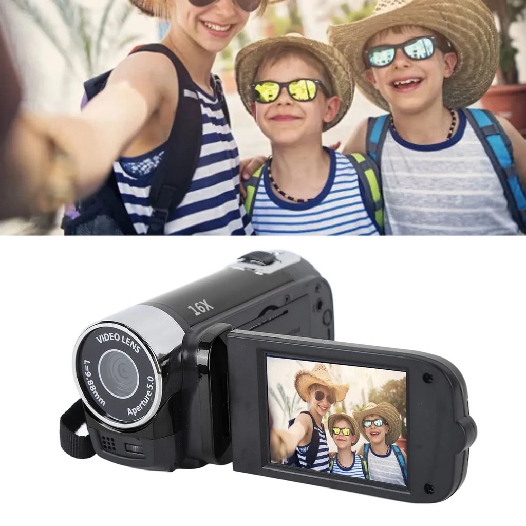 4K 48MP DV Camera TFT Rotatable Screen 16x Digital Zoom Video USB