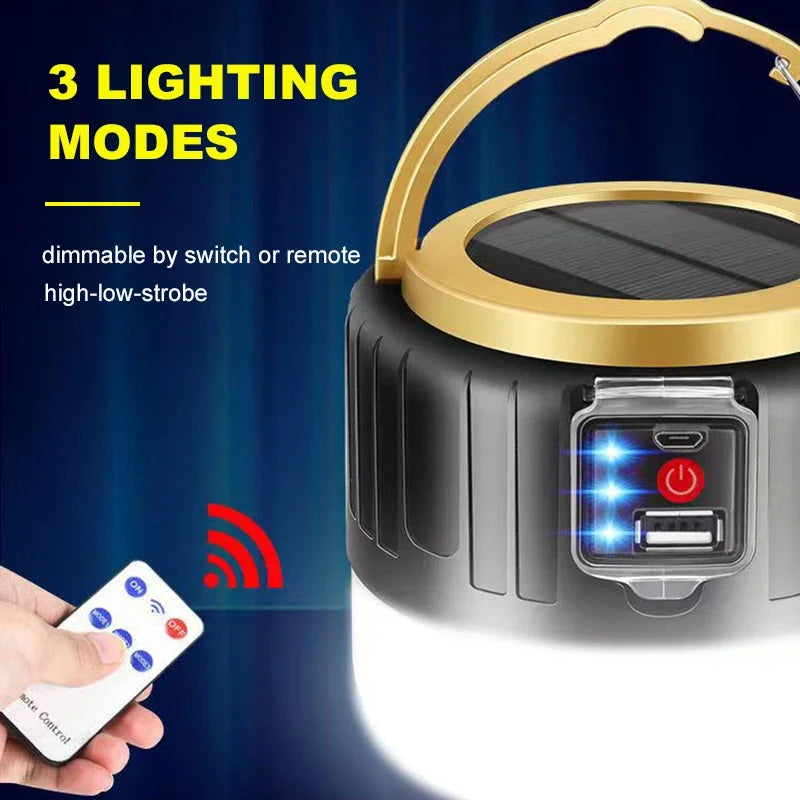 Solar LED Camping Lantern – USB Rechargeable Portable Light Solar Camping Lantern Zpaxo