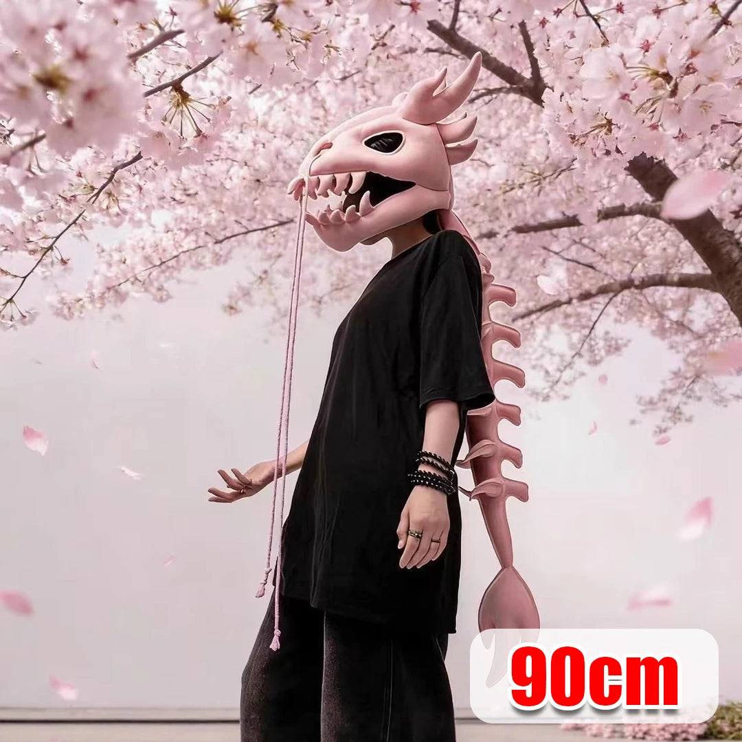 2026 Chinese Dinosaur Skeleton Plush Hoodie Roleplay Costume Mask Toy