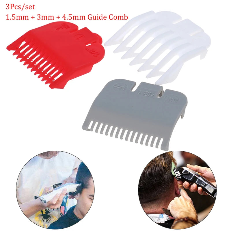 3Pcs 4.7/4.8/5CM Hair Clipper Limit Comb Cutting Guide Barber Replacement Hair Trimmer Tool Zpaxo