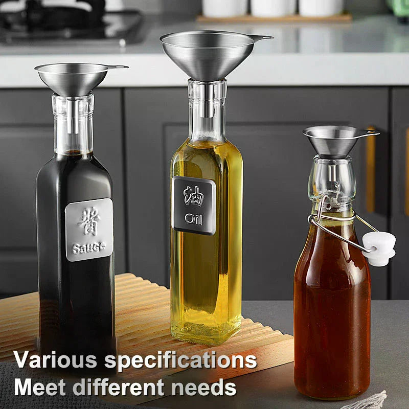 Stainless Steel Kitchen Funnels Food Grade Metal Filling Bottles Zpaxo