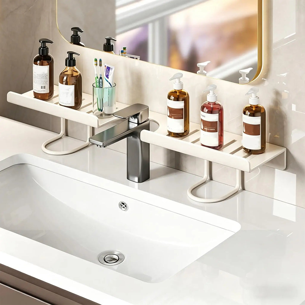 Over Sink Shelf No-drill Carbon Steel Kitchen Drying Removable Faucet