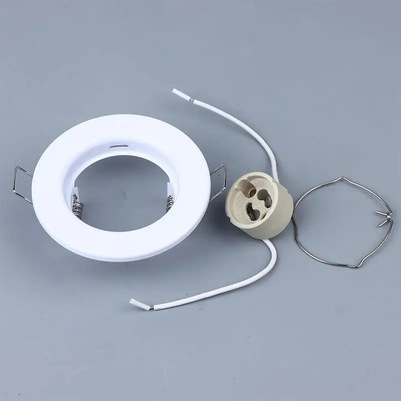 LED Downlights Frame Round Fixture Adjustable Downlight Led Holders Cutout For MR16 GU10 Bulb Holder Recessed LED Spot Light Zpaxo A2